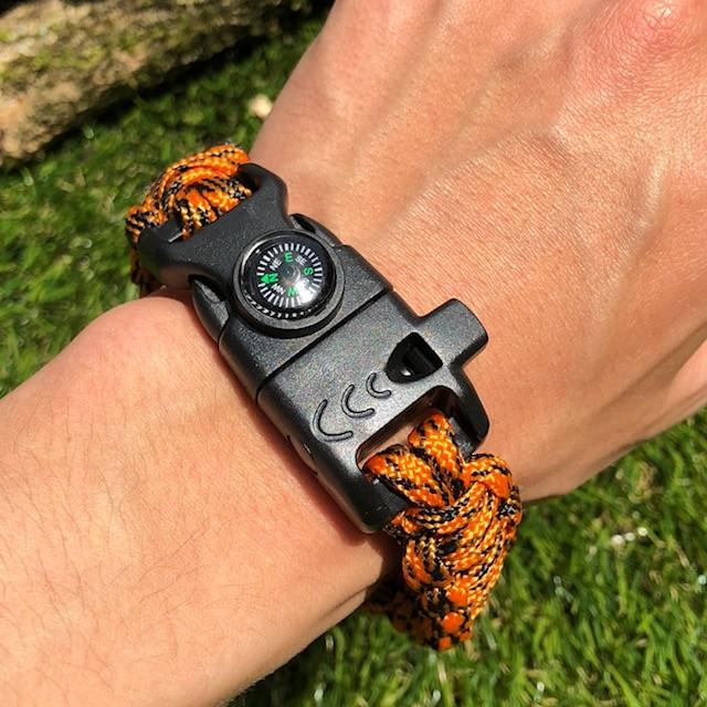 5WAY パラコードブレスレット 3mパラコード使用 防災 TYPE B