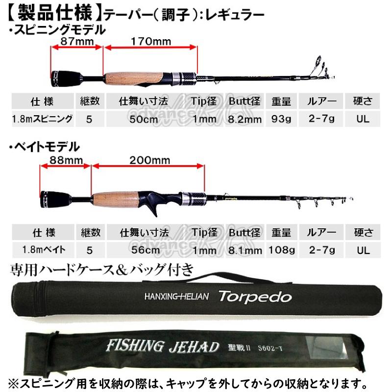 トラウトロッド ルアーロッド 6ft 1.8m 適合ルアー2〜7g 本格 