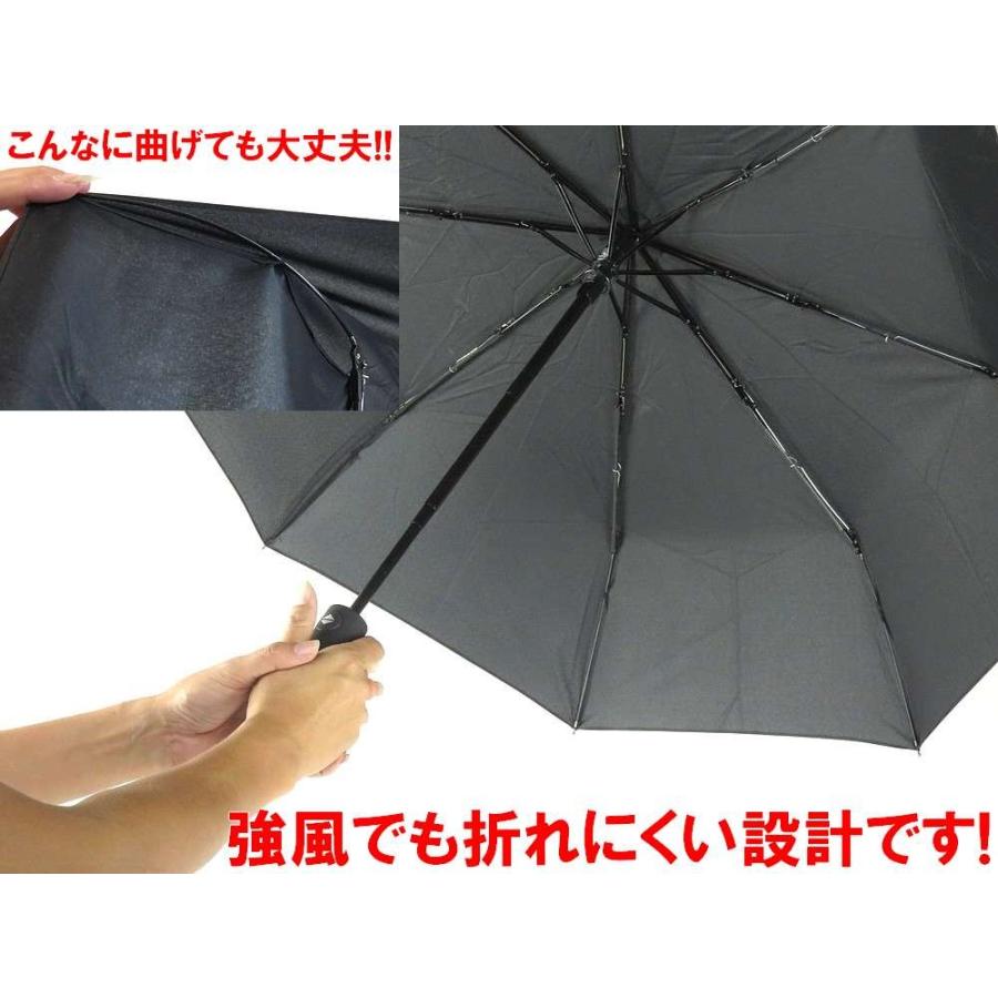 折りたたみ傘 折り畳み傘 自動開閉 ワンタッチ開閉 大判100センチ 黒 スタイリッシュブラック｜advanceworks2008｜05