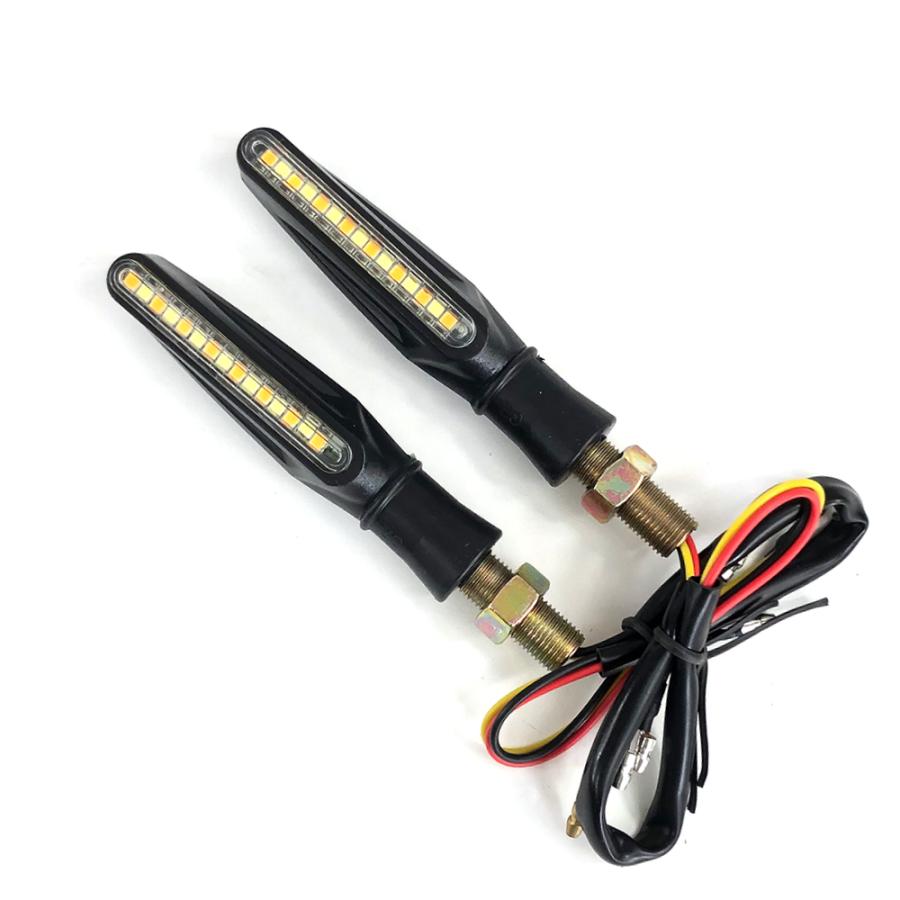 シーケンシャルウインカー 左右分2個セット 白色LEDデイライト付