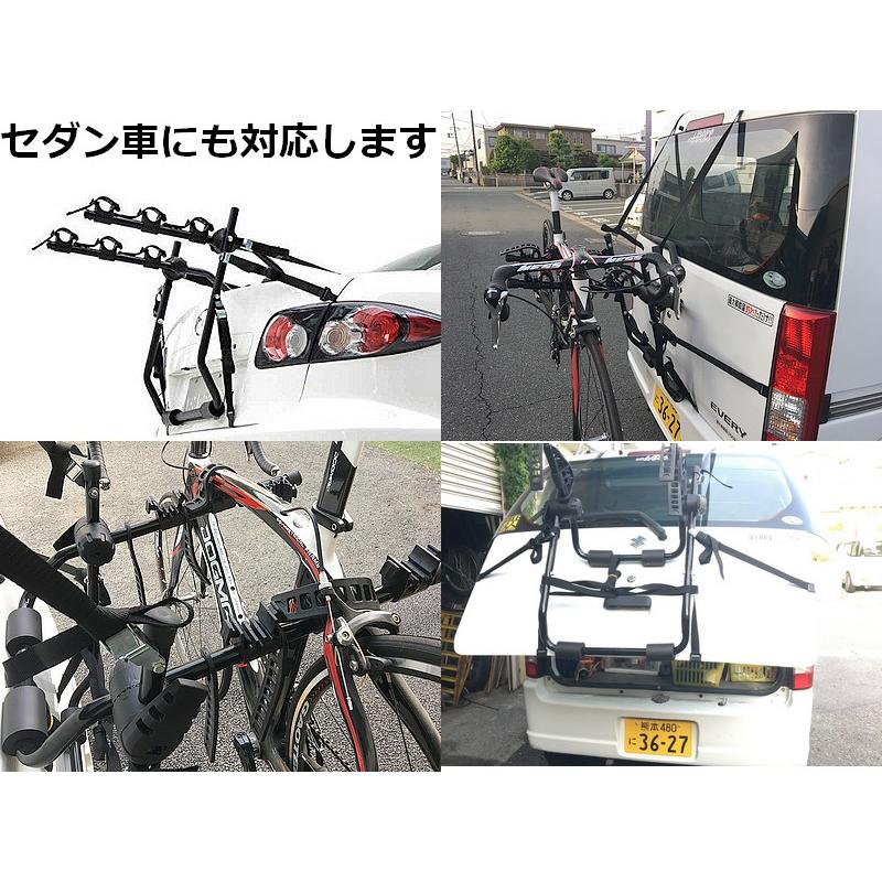 車載サイクルキャリア ワンタッチ 3台搭載可能 背面サイクルキャリア