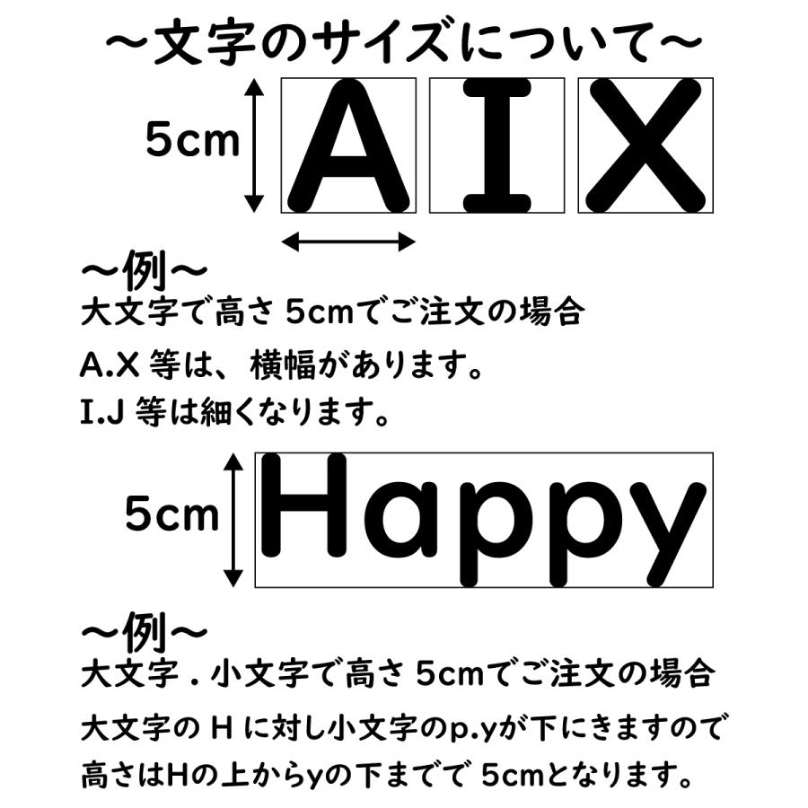 オリジナルステッカー ひらがな カタカナ 漢字 オーダーメイド カッティングシート 1文字480円 25cm〜30cm 色選択可能 名前 表札 ポスト｜advanceworks2008｜07