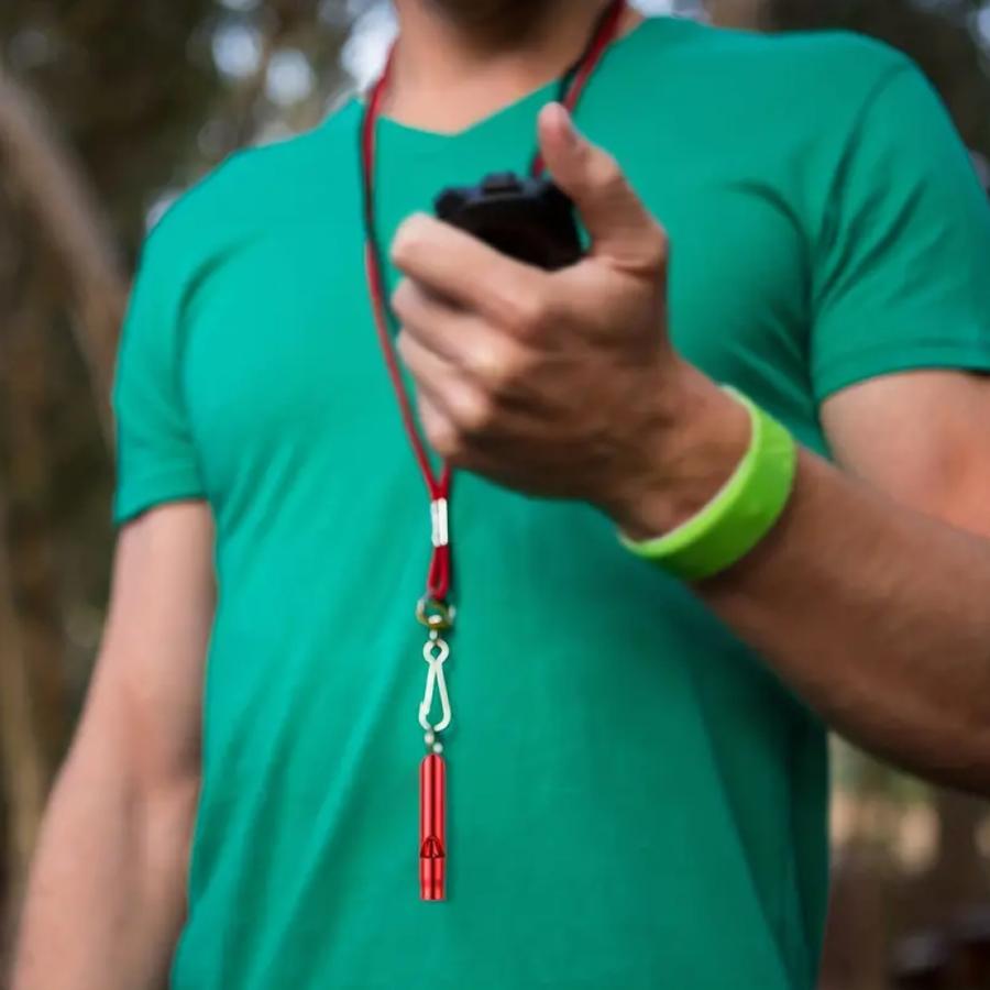 アルミ製 ホイッスル 5本セット アルマイトカラー 防犯 防災グッズ 笛