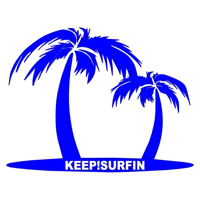 オリジナル ステッカー keep surfin キープ サーフィン 選べる10色 ココナッツ ヤシの木 サーファー アウトドア｜advanceworks2008｜04