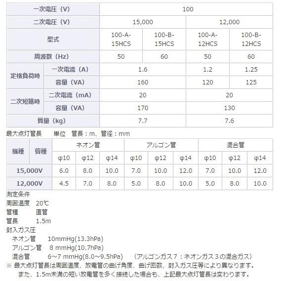 レシップ　15KV　100V　60HZ　巻線式ネオン変圧器（ネオントランス）_1