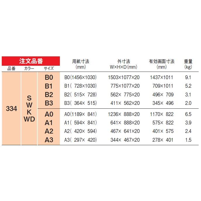 ベルク アルモード ポスターパネル 334 WD（木目） A1サイズ 4辺開閉式
