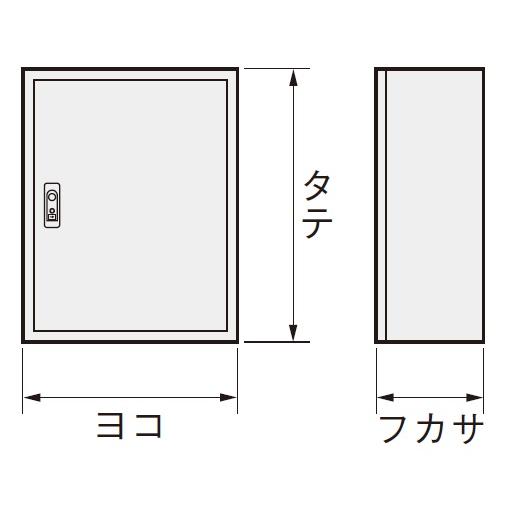 日東工業　B12-415（ライトベージュ）・B12-415C（クリーム）　盤用キャビネット　露出形・木製基板付　フカサ：120mm 【ギャラリー】