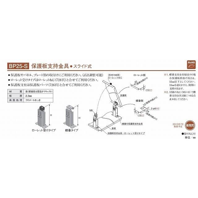 日東工業　BP25-S200RM-Z　1コ　保護板支持金具・スライド式・ローレット受けタイプ｜adwecs｜02
