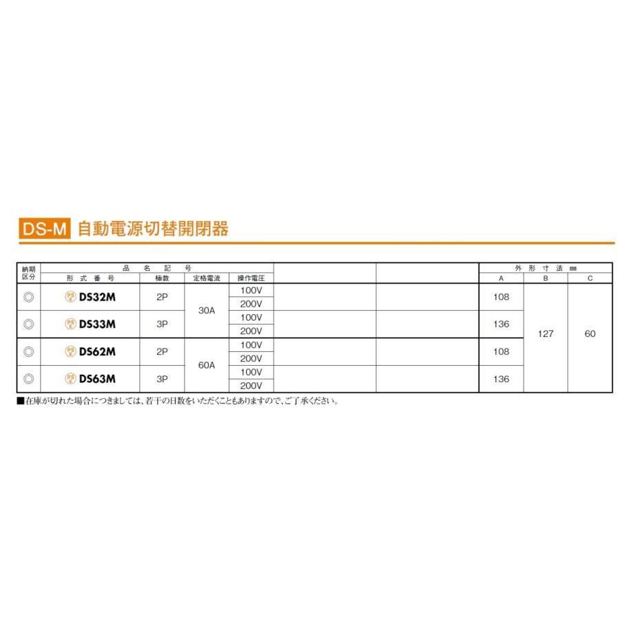 日東工業 Ds62m 2p60a 0v 自動電源切替開閉器 Ds62m2p60a0v アドウイクス ヤフー店 通販 Yahoo ショッピング