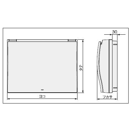 日東工業 HJD-4232 情報分電盤用ボックス 露出・半埋込共用型