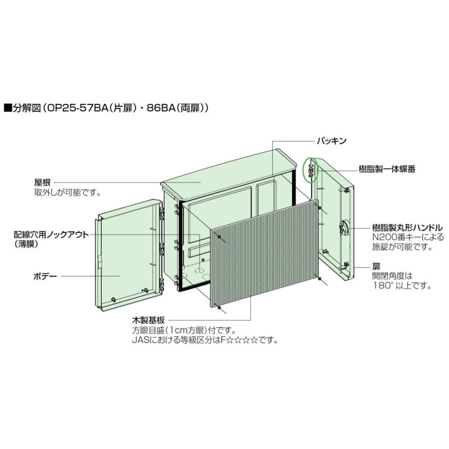 日東工業 日東工業 OP14-23BA プラボックス（屋根付） P-A