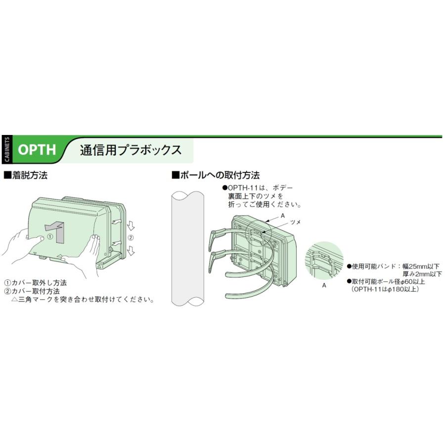 日東工業　OPTH-12　通信用プラボックス・カバーかぶせスライド式｜adwecs｜05