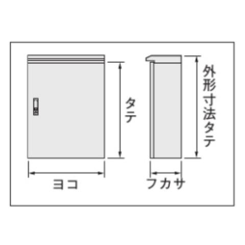 日東工業　ORB16-89-2・ORB16-89-2C　屋根付　屋外用制御盤キャビネット（水切構造、防塵・防水パッキン付）・木製基板付 【置き】
