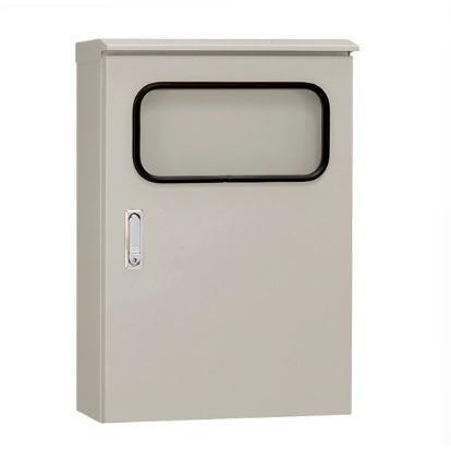 日東工業　ORM20-59A　ライトベージュ塗装　窓付屋外用制御盤キャビネット（水切構造、防塵・防水パッキン付）