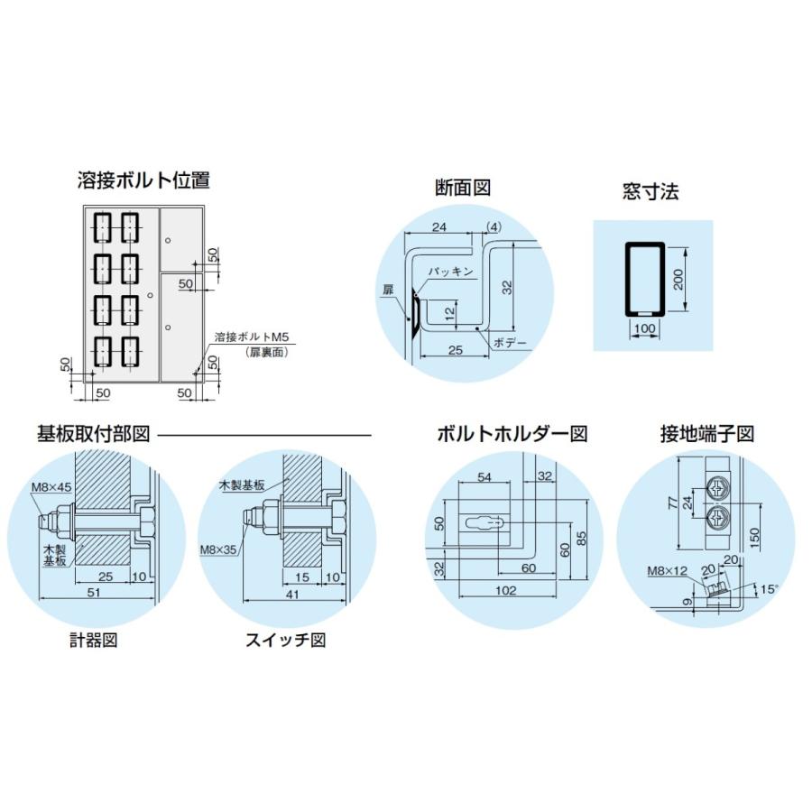 日東工業 日東工業 SH-38BC クリーム塗装 集合計器盤