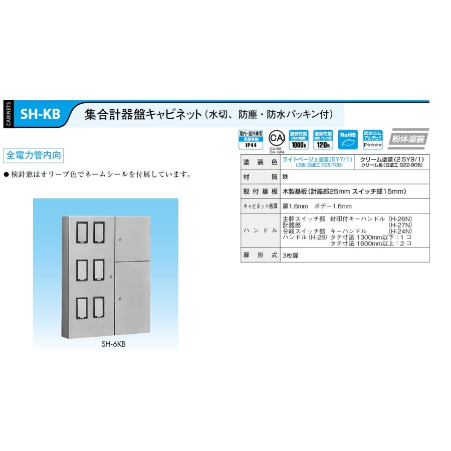 日東工業 日東工業 SH-4KB ライトベージュ塗装 集合計器盤 日東工業 日東工業 SH-4KB ライトベージュ塗装 集合計器盤