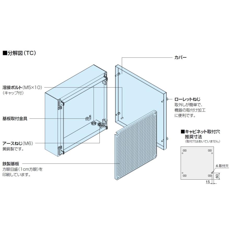 日東工業　TC10-252A　TC形ボックス　ライトベージュ塗装｜adwecs｜03