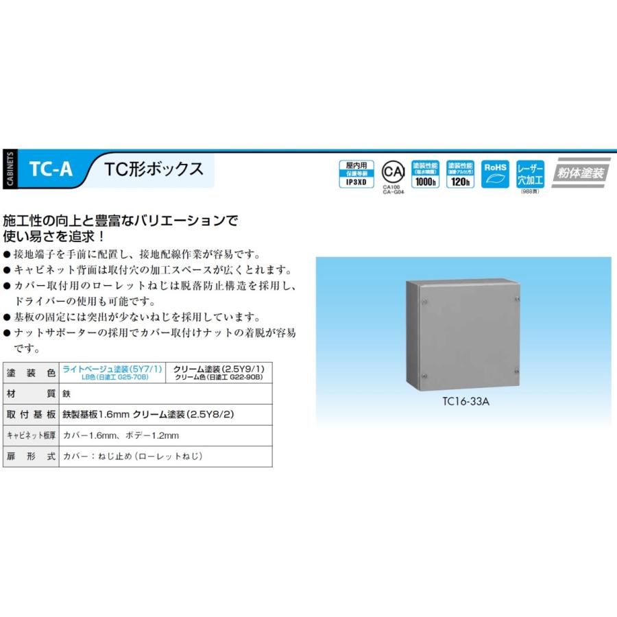 日東工業　TC10-525AC　TC形ボックス　クリーム塗装｜adwecs｜02