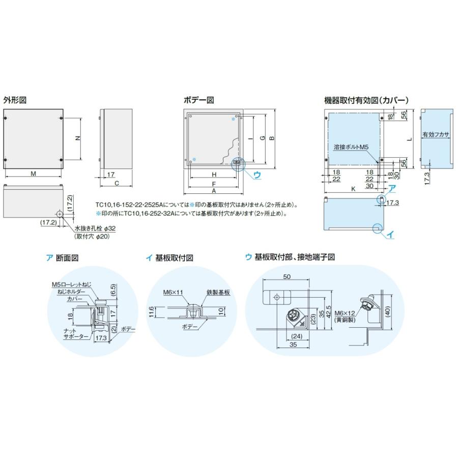 日東工業　TC10-525AC　TC形ボックス　クリーム塗装｜adwecs｜04