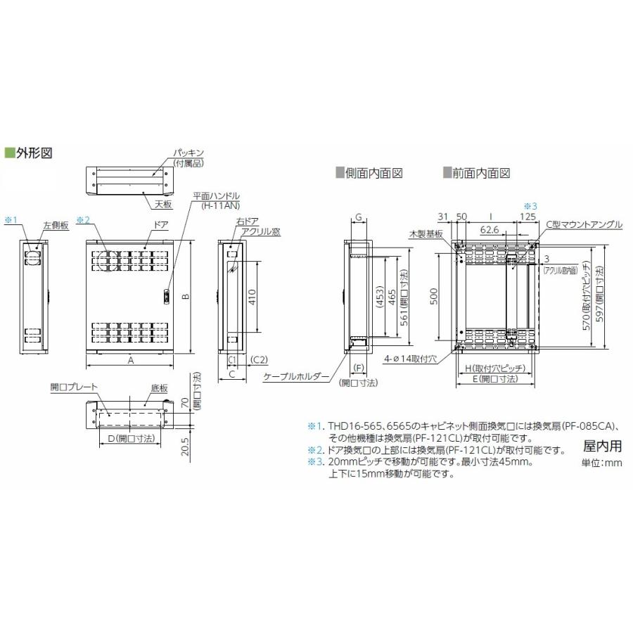 日東工業　THD21-6565　HUB収納キャビネット・壁掛けタイプ｜adwecs｜02