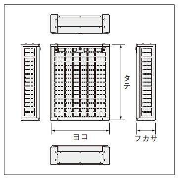 日東工業　THD21-6565KS　HUB収納キャビネット　壁掛けカバー全面換気口タイプ_1