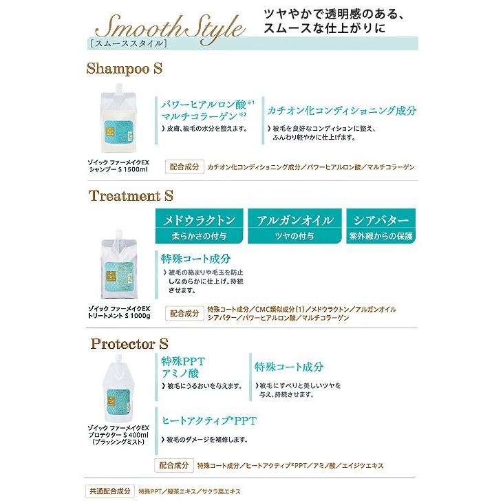 ファーメイクEX シャンプーA 1500ml トリートメント1000mlセット ゾイック ファーメイクEX シャンプーA 1500ml : ドッグサポート