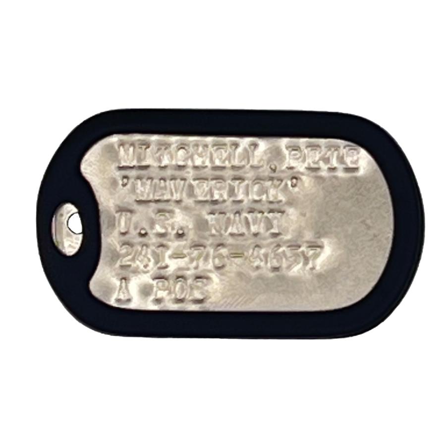 トップガン マーヴェリック ドッグタグ DOGTAG PETE MITCHELL "MAVERICK" 仕様 再現 TYPE-A シルバー｜aed-store｜04