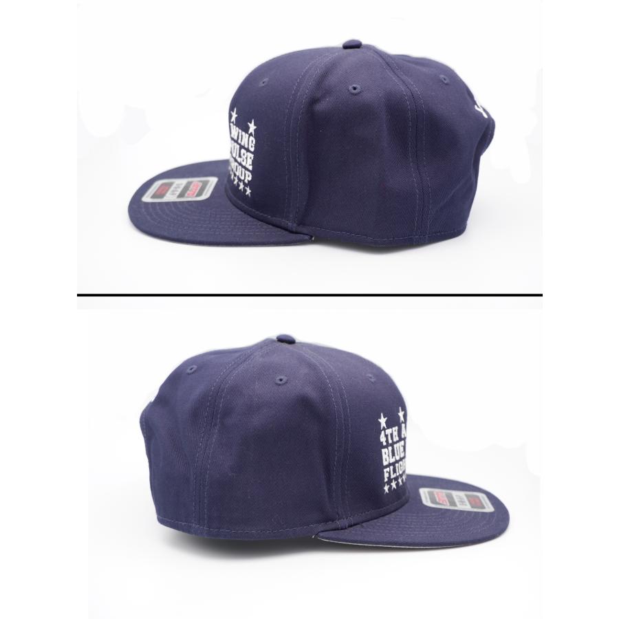 ブルーインパルス キャップ 帽子 CAC311-F 刺繍 CAP 野球帽 コットン ベースボールキャップ OTTO BLUE IMPULSE FLIGHT GRUUP ロゴ JASDF ネイビー/ホワイト｜aed-store｜03