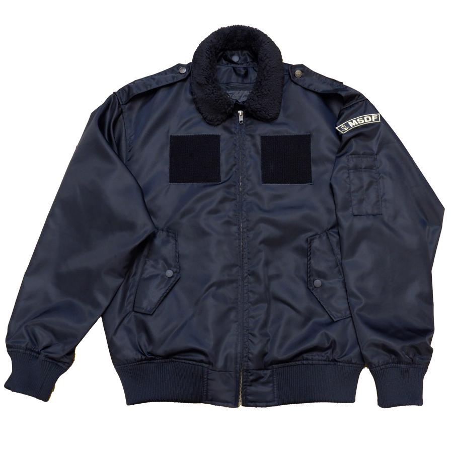 海上自衛隊 ナイロン ブルゾン ボア付き 日本製 IRJ012 軽装ジャンパー JMSDF ベルクロ付き ブラック 海上自衛隊 ナイロン ブルゾン ボア付き IRJ012 軽装ジャンパー JMSDF