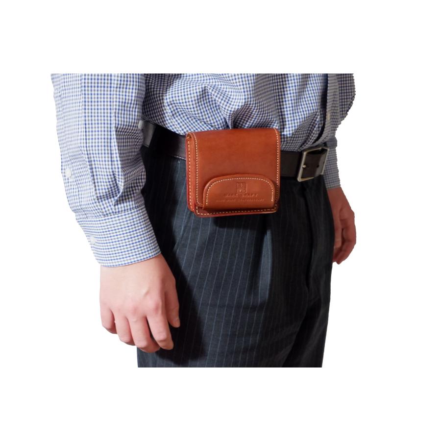 MARK CRAFT レザー ポーチ ハンドメイド Pouch01 本革 牛革 マーククラフト HAND MADE LEATHERCRAFT ウェストポーチ 札入れ コインケース ブラウン |  | 04