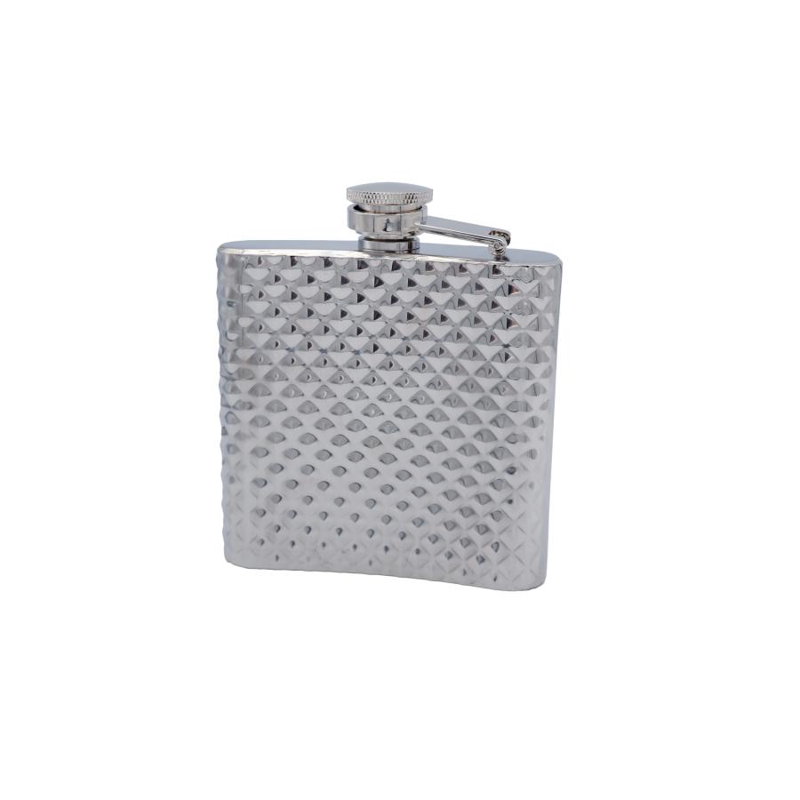 ウィスキーボトル スキットル フラスコ ステンレス製 ヒップ ジョウゴ付き SP017 6.0oz シルバー 中国製 ステンレススチール アルコール シルバー |  | 01