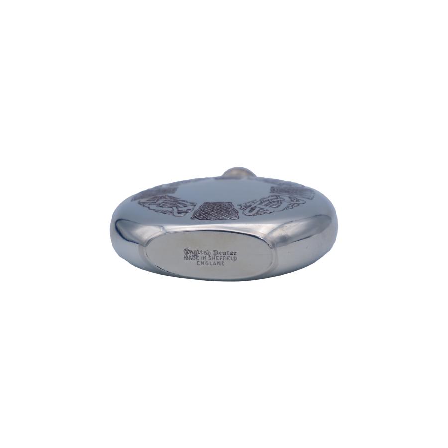 ウィスキーボトル スキットル フラスコ ピューター製 ハンドメイド SP075 6.0oz 模様 柄 シルバー ピンダー社 イギリス製 Pinder Bros. Ltd 錫 スズ pewter |  | 04