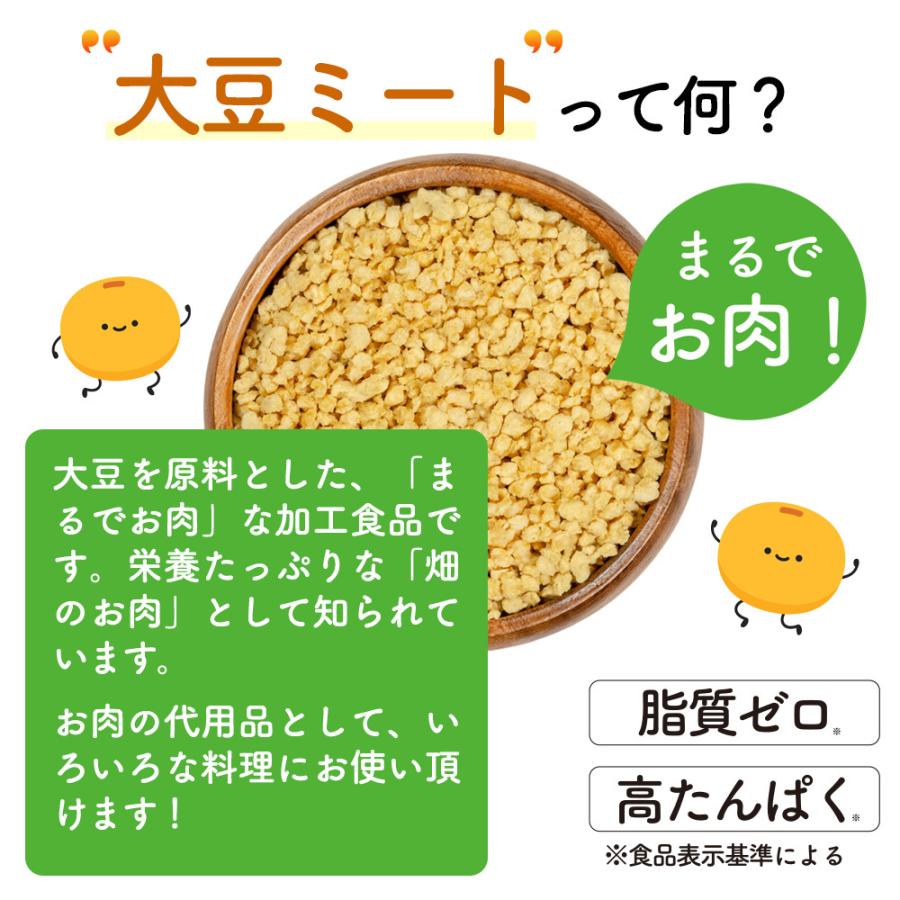 大豆ミート 500g 代替肉 大豆100% ミンチタイプ 国内製造 脂質ゼロ ダイエット 健康 食物繊維 豆腐 大豆 肉代用 料理 イソフラボン Y｜aemotion｜04