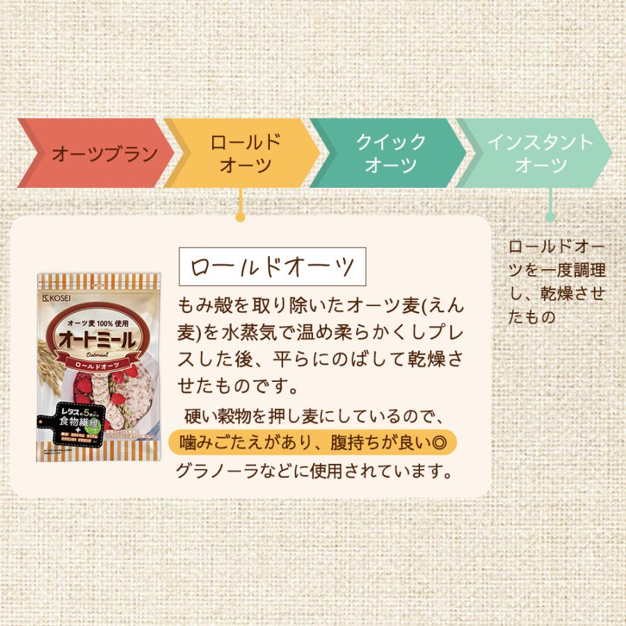 管理栄養士監修 オートミール 900g ロールドオーツ オーガニック原料100%使用 完全無添加 オーツ 食物繊維 鉄分 ダイエット たんぱく質  グラノーラ Y | KOSEI（食品） | 07