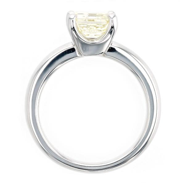 ダイヤモンド リング 3.015ct VS1 LIGHT YELLOW エメラルド