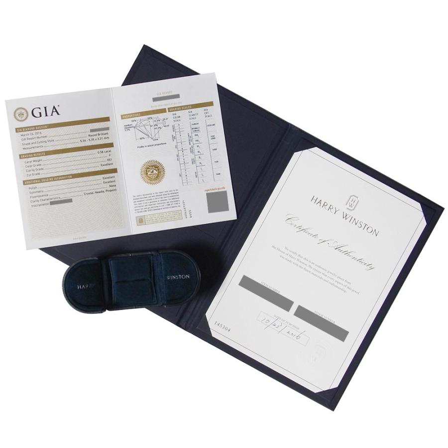 ハリーウィンストン HARRY WINSTON ラウンド・ソリティア・リング 【中古】 0.58ct VS1 F 3EX プラチナ GIA 鑑定書付 SSP | ハリー・ウィンストン | 08