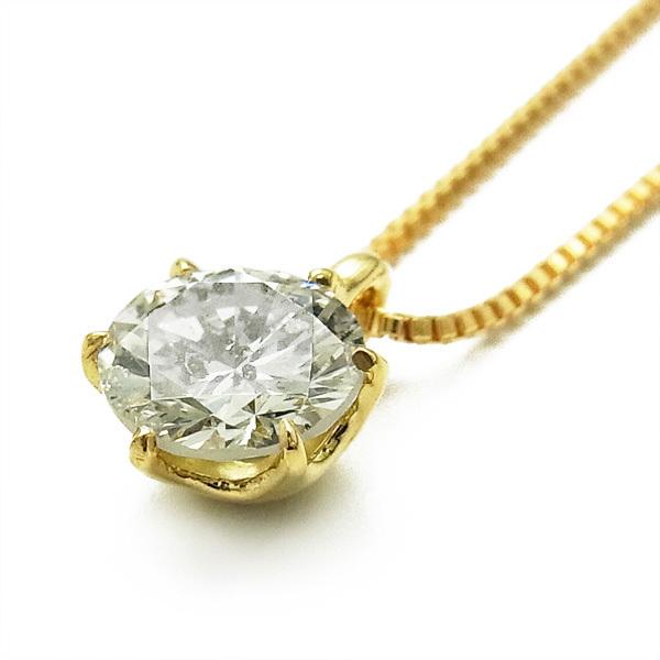 ダイヤモンド ネックレス 一粒 0.3ct I VS1 3EX H&C〜EX H&C 18金 K18 鑑定書付 ダイヤモンドネックレス ダイヤネックレスの画像