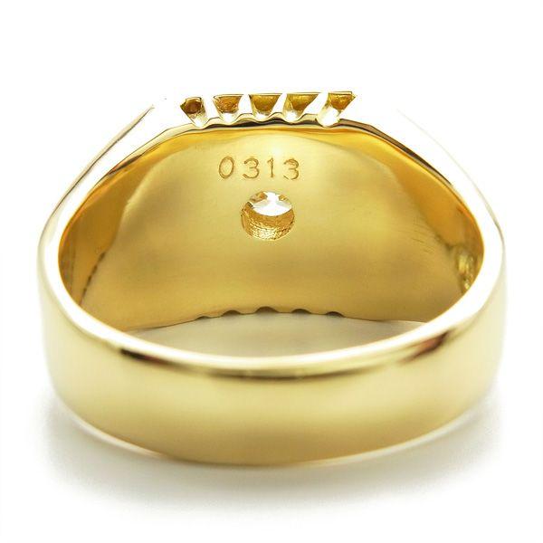 ダイヤモンド 印台 メンズリング 0.20〜0.50ct VS1〜SI2 G〜M VG〜G 18  