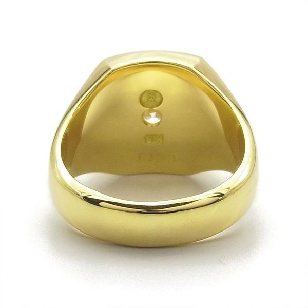 ダイヤモンド 印台 メンズリング 0.311ct SI2 F VERY GOOD 18金 K18 