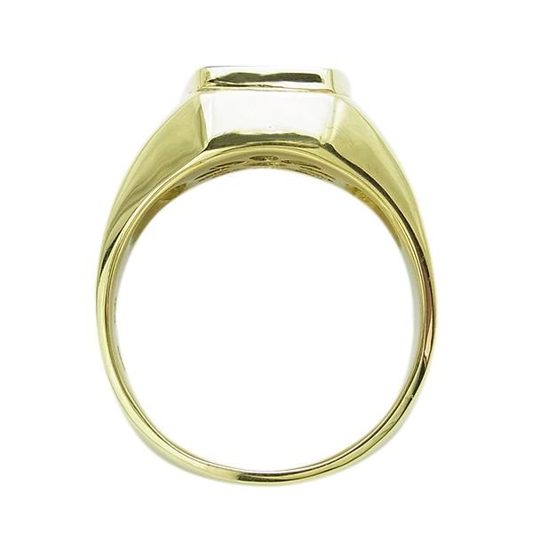 ラピスラズリ メンズリング 18金 K18 イエローゴールド ゴールド 保証