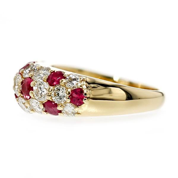 ダイヤモンド&ルビー リング D1.52ct(Total)/R1.04ct(Total) 18金 K18 