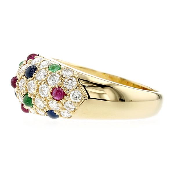 ダイヤモンド&マルチカラーストーン リング ダイヤ1.20ct(Total 