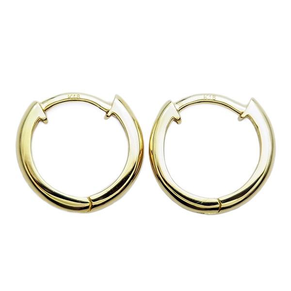 フープピアス 両耳用 ペア 中折れ式 直径11mm/11.5mm 18金 K18 フープピアス 両耳用 ペア 中折れ式 直径11mm/11.5mm 18金 K18