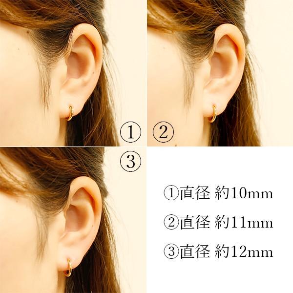 フープピアス 両耳用 ペア 中折れ式 直径12mm 18金 K18 イエロー フープピアス 両耳用 ペア 中折れ式 直径12mm 18金 K18 イエロー