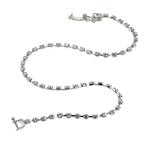 〈テニスブレスレット〉Pt天然ダイヤ1.00ct ＆〈ペンダント〉【セット】 ブレスレット ダイヤモンド テニスブレスレット テニスブレス テニブレ