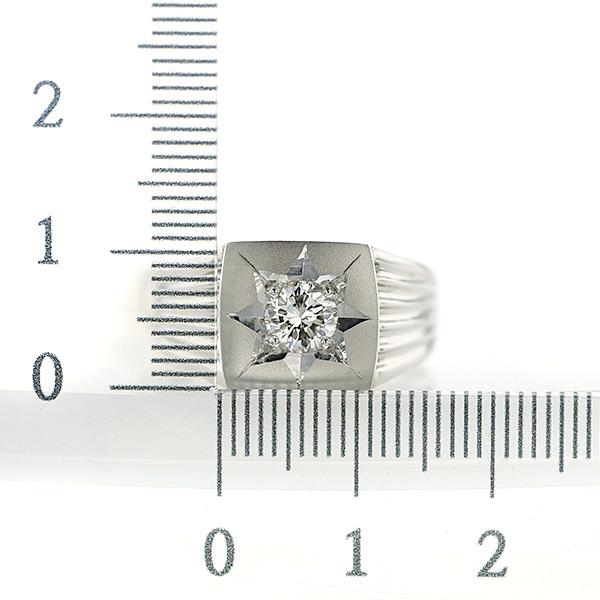 鑑定書付 プラチナ 天然 ダイヤモンド リング 0.20ct 14.5号 本物