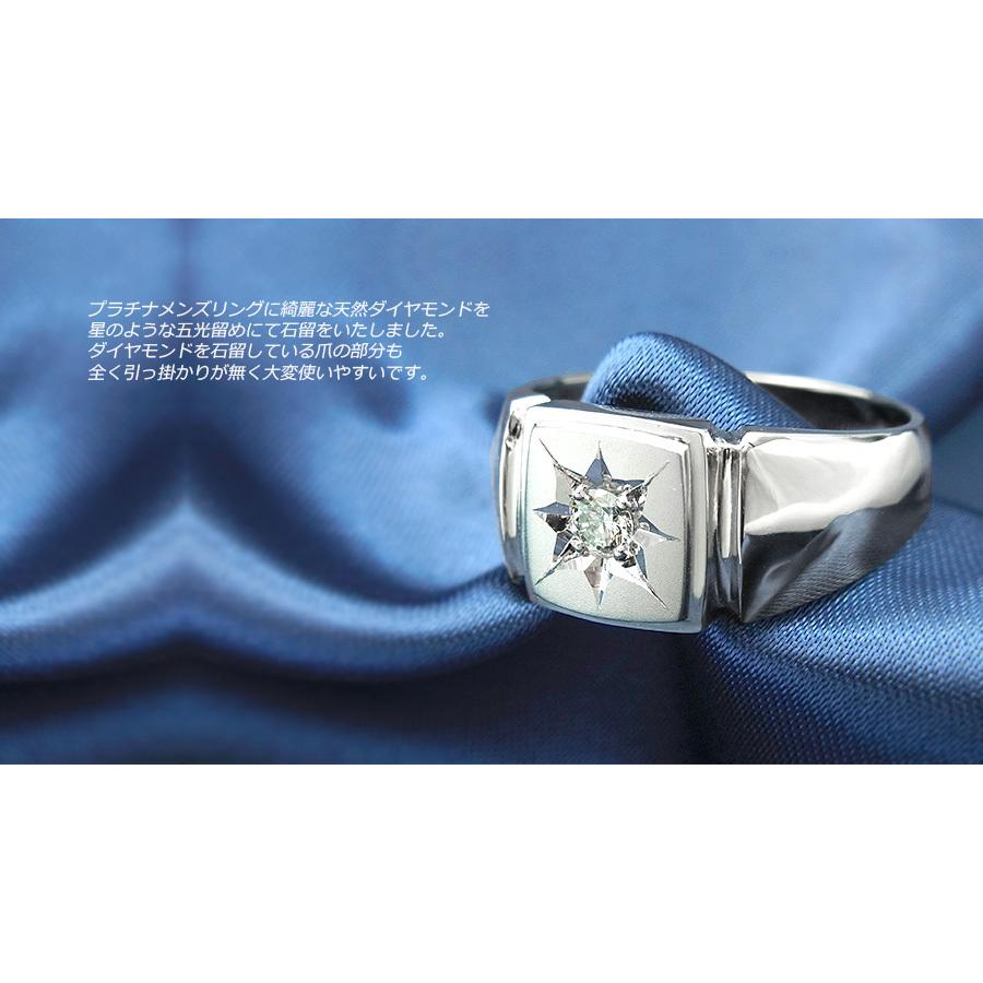 ダイヤモンド入り 印台リング 0.10〜0.20ct VS2〜SI2 D〜G POORup 