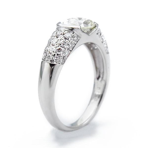 ダイヤモンド リング 1.279ct SI2 M オーバルブリリアントカット 