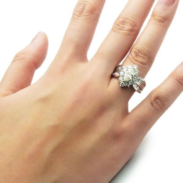 ダイヤモンド リング 1.011ct SI2 VERY LIGHT YELLOW マーキス 