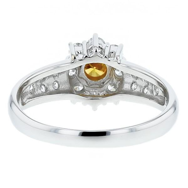 ダイヤモンド リング 0.208ct I1 FANCY DEEP ORANGE YELLOW プラチナ 
